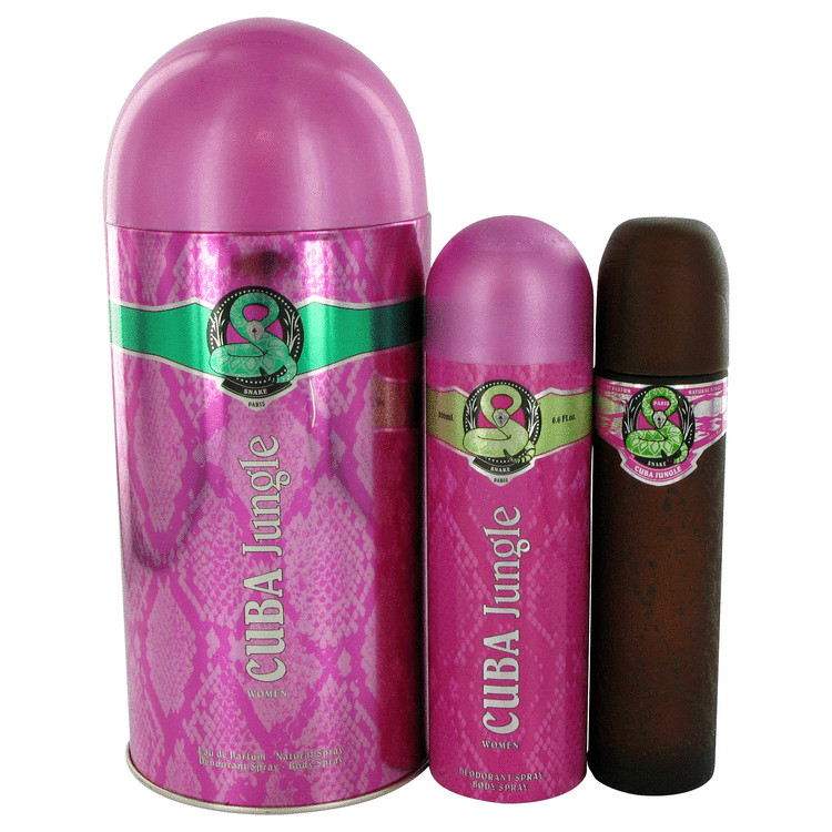 Cuba Jungle Snake Gift Set -- Gift Set - 3.3 oz Eau De Parfum Spray + 6.7 oz Deodorant Body Spray for Women