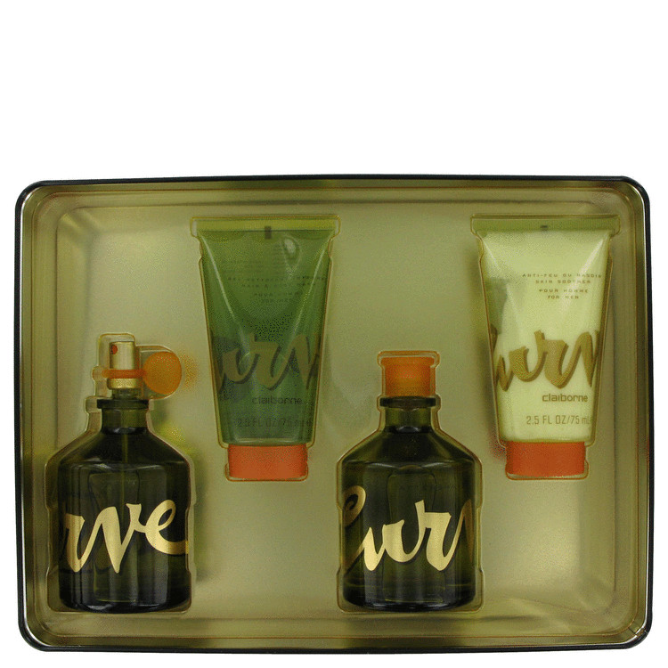 Curve Gift Set -- Gift Set - 4.2 oz Cologne Spray + 4.2 oz After Shave + 2.5 oz Skin Smoother + 2.5 oz Hair & Body Wash Gel for Men