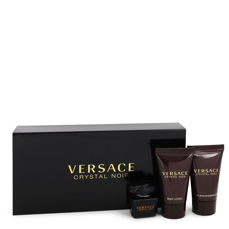 Crystal Noir by Versace - Gift Set -- .17 oz Mini EDT + .8 oz Shower Gel + .8 oz Body Lotion -- for Women