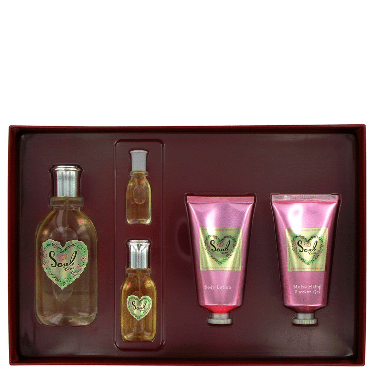 Curve Soul for Women, Gift Set (3.4 oz EDP Spray + .5 oz EDP Spray + 2.5 oz Body Lotion + 2.5 oz Shower Gel + Mini)