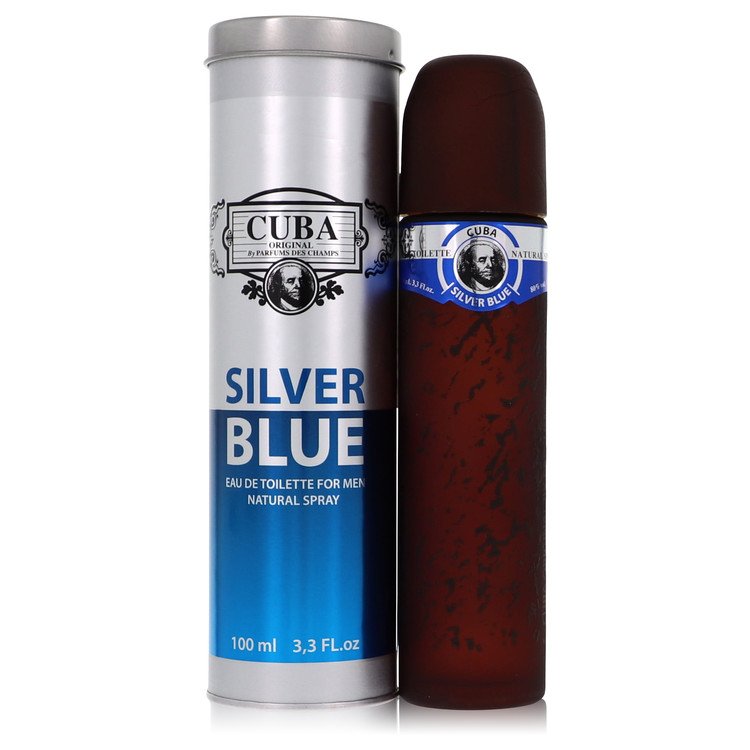 Cuba Silver Blue Cologne by Fragluxe 100 ml EDT Spray for Men