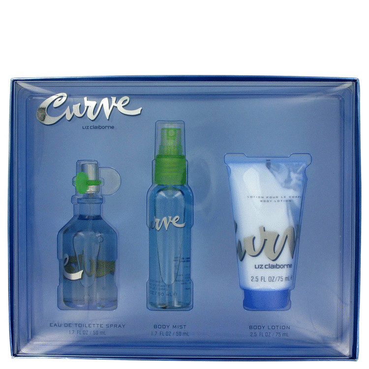 Curve Gift Set -- Gift Set - 1.7 oz Eau De Toilette Spray + 1.7 oz Body Mist + 2.5 oz Body Lotion for Women