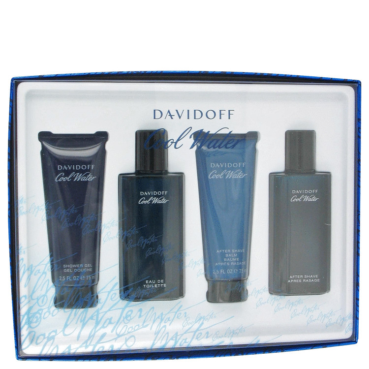 Cool Water for Men Gift Set 25 oz EDT Spray 25 oz After Shave Balm 25 oz Shower Gel 25 oz After Shave Splash 27$