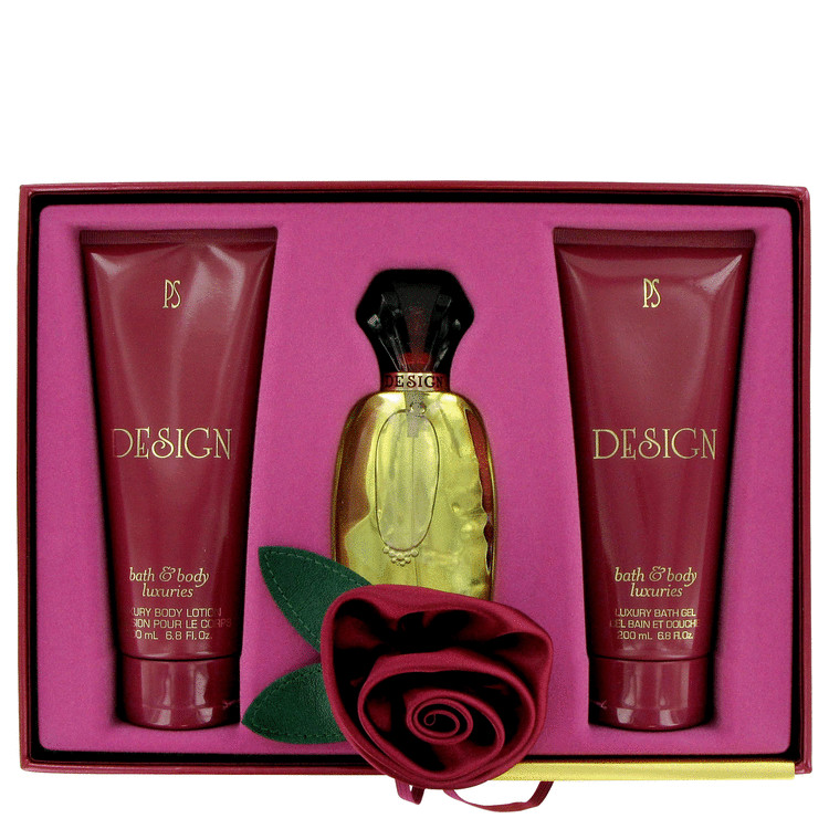 Design Gift Set -- Gift Set - 3.4 oz Eau De Parfum Spray + 6.8 oz Body Lotion + 6.8 oz Shower Gel for Women