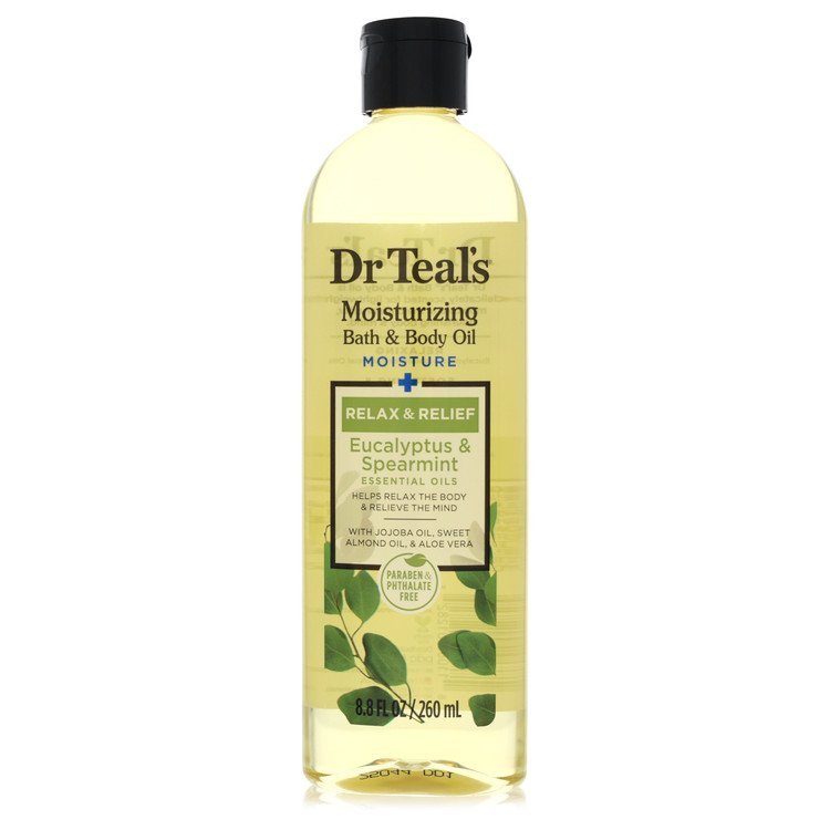Dr Teal's Bath Additive Eucalyptus Oil Perfume 260 ml Pure Epson Salt Body Oil Relax & Relief with Eucalyptus & Spearmint for Women