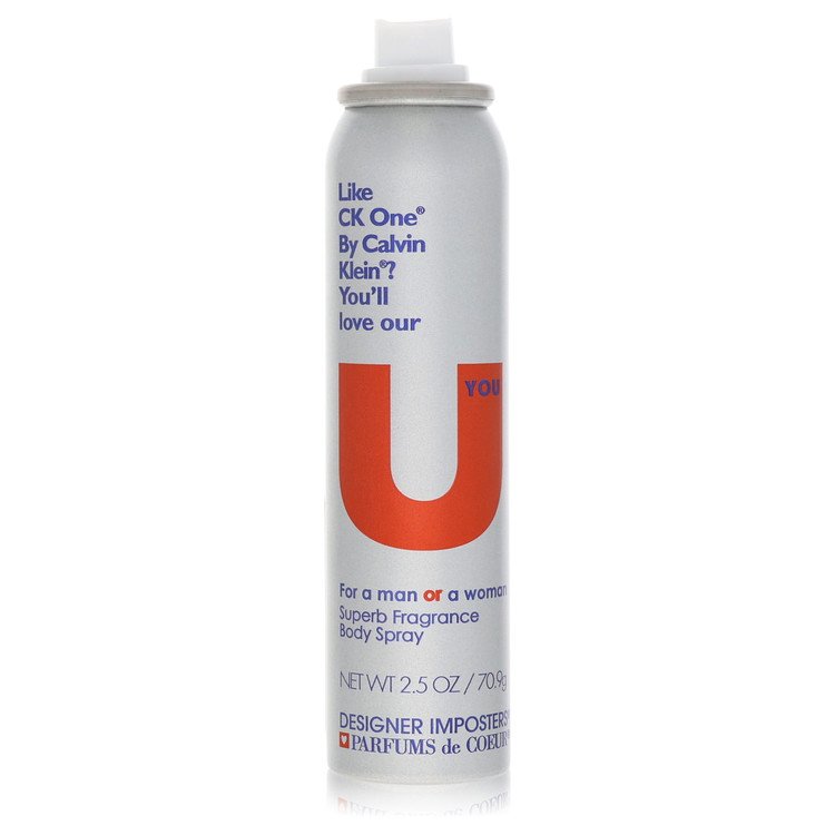 Designer Imposters U You Perfume 25 oz Deodorant Body Spray Unisex Tester for Women 5$