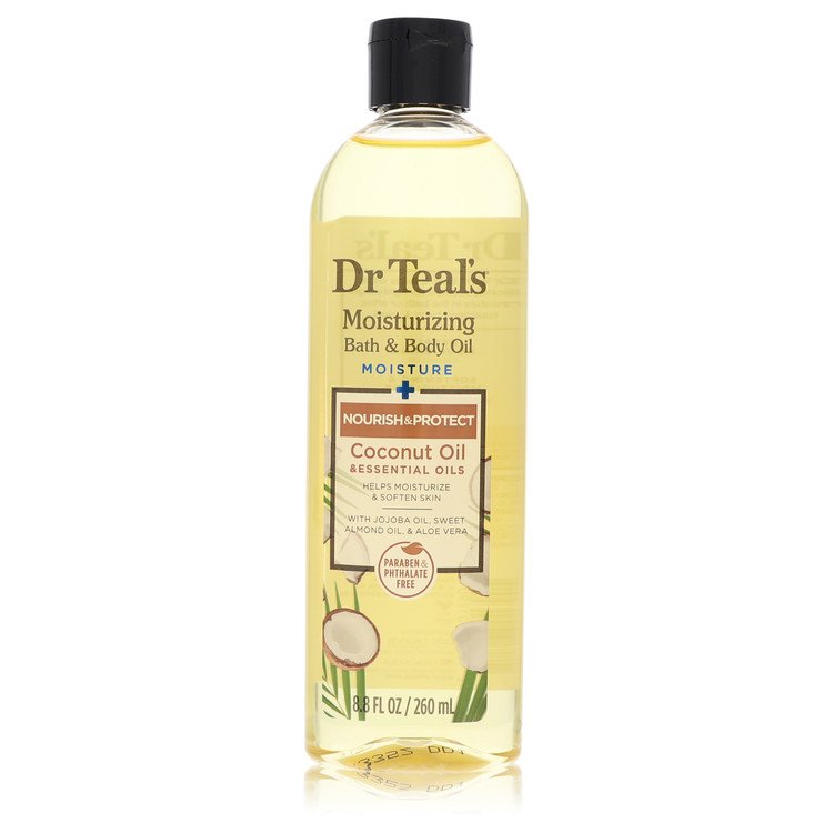 Dr Teal's Moisturizing Bath & Body Oil by Dr Teal's - Nourishing Coconut Oil with Essensial Oils, Jojoba Oil, Sweet Almond Oil and Cocoa Butter 8.8 oz 260 ml for Women