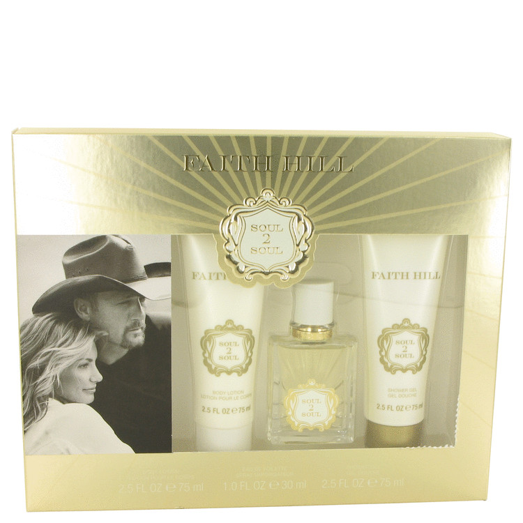 Soul 2 Soul for Women, Gift Set (1 oz EDT Spray + 2.5 oz Body Lotion + 2.5 oz Shower Gel)