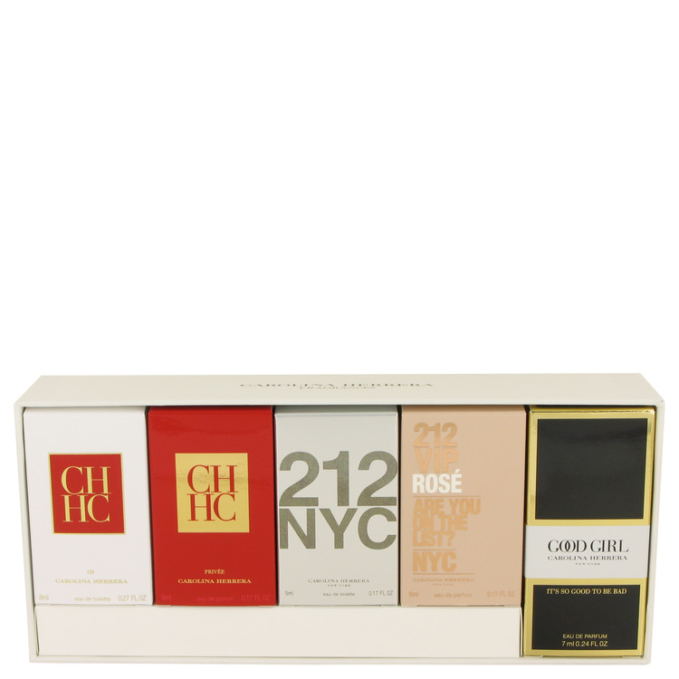 Good Girl Gift Set -- Gift Set - Travel Mini Set Includes CH, CH Prive, 212, 212 Vip Rose and Good Girl for Women