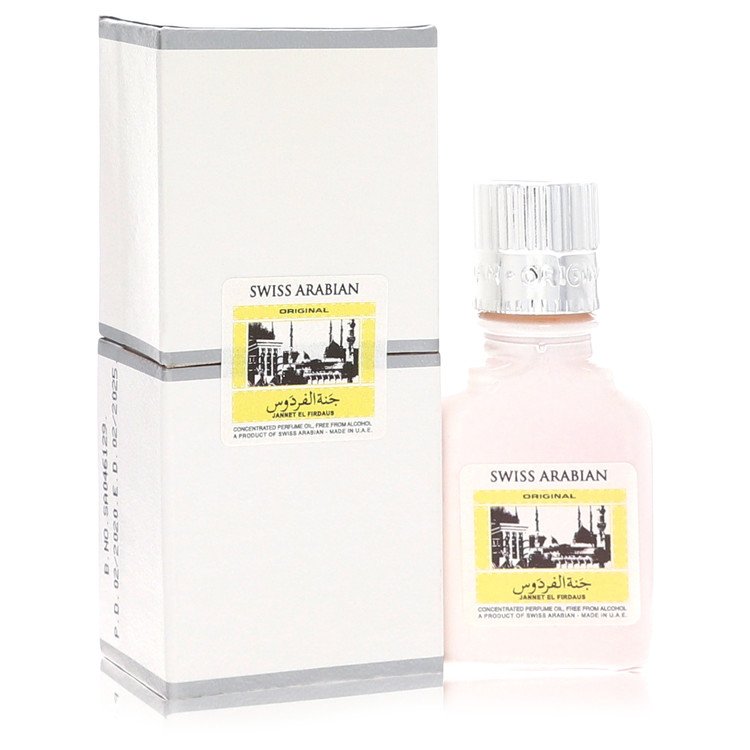Jannet El Firdaus by Swiss Arabian Men Concentrated Perfume Oil Free From Alcohol (Unisex White Attar) .30 oz Image