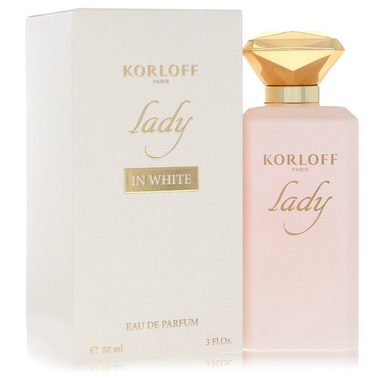 Authentic Korloff Lady In White Eau De Parfum Spray 3 oz Outlet Batch Verified Bottle