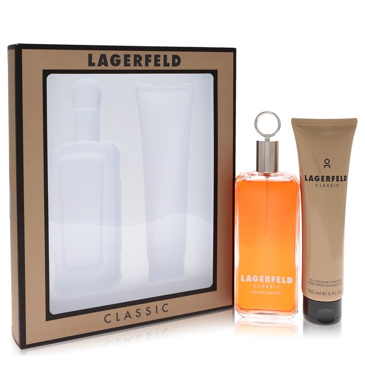 Image Of     LAGERFELD by Karl LagerfeldMenGift Set -- 5 oz Eau De Toilette Spray + 5 oz Shower Gel  
