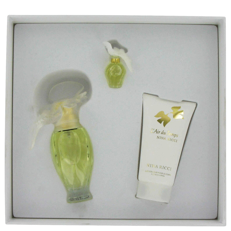 L'air Du Temps for Women, Gift Set (1.0 oz EDT Spray + 1.7 oz Body Lotion + .085 oz Mini EDT)