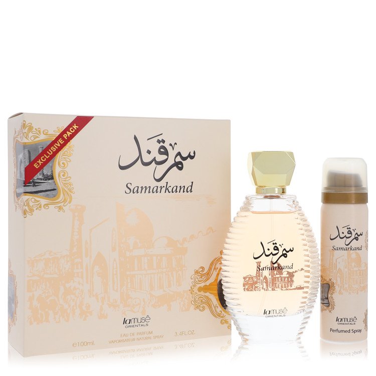 La Muse Orientals Samarkand by La Muse Men Gift Set 3.4 oz Eau De Parfum Spray + 1.7 oz Perfumed Spray Image