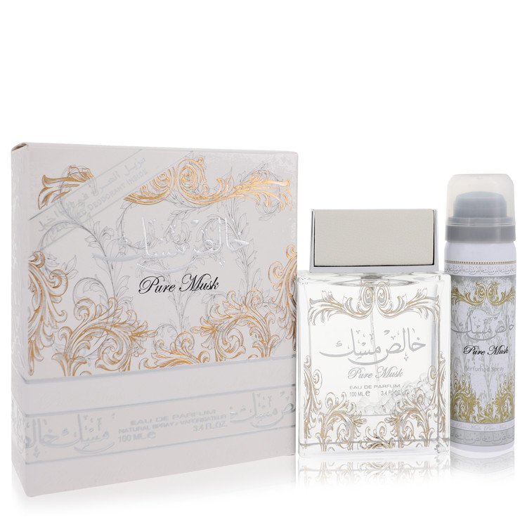 Lattafa Pure Khalis Musk Perfume 3.4 oz EDP Spray Plus 1.7 Deodorant for Women