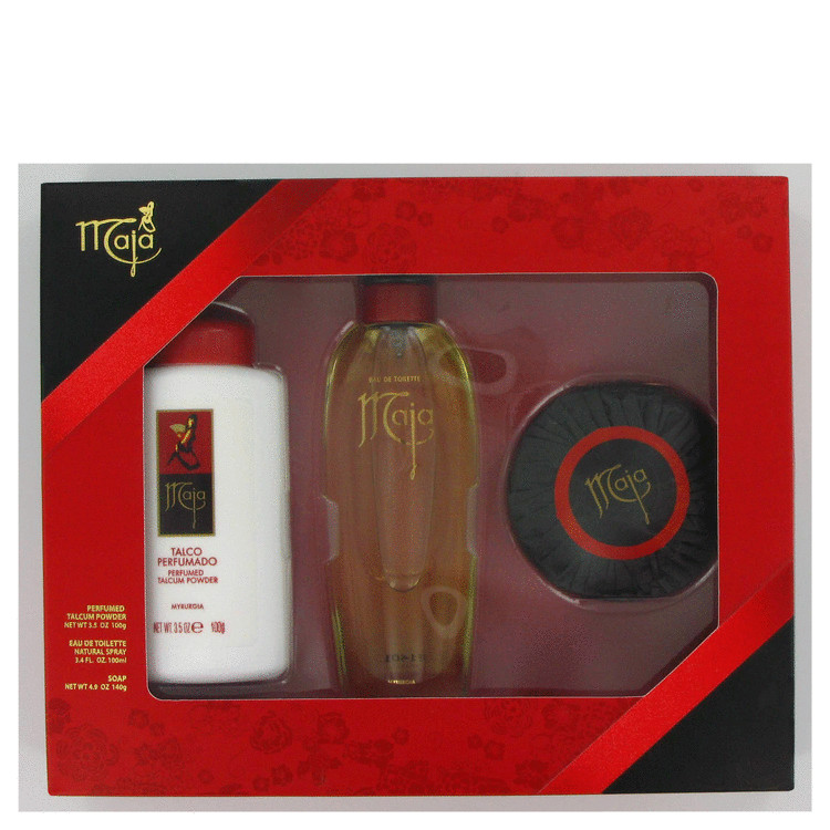 Maja Gift Set -- Gift Set - 3.4 oz Eau De Toilette Spray + 3.5 oz Talcum Powder + 4.9 oz Soap for Women