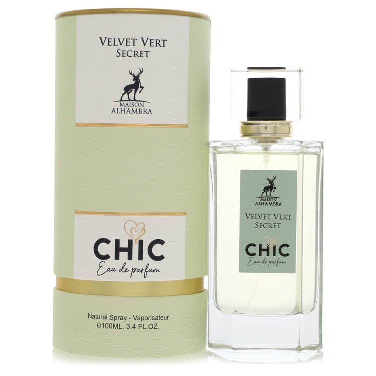 Authentic Maison Alhambra Chic Velvet Vert Secret Eau De Parfum Spray (Unisex) 3.4 oz Outlet Batch Verified Bottle