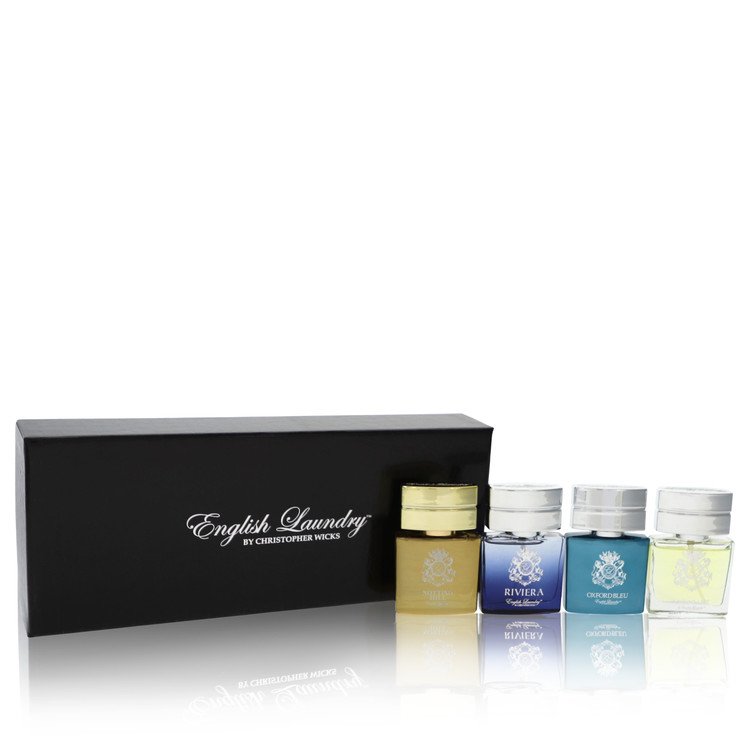 Notting Hill by English Laundry - Gift Set -- Gift Set includes Notting Hill, Riviera, Oxford Bleu, and Arrogant, all in .68 oz Mini EDP Sprays -- for Men