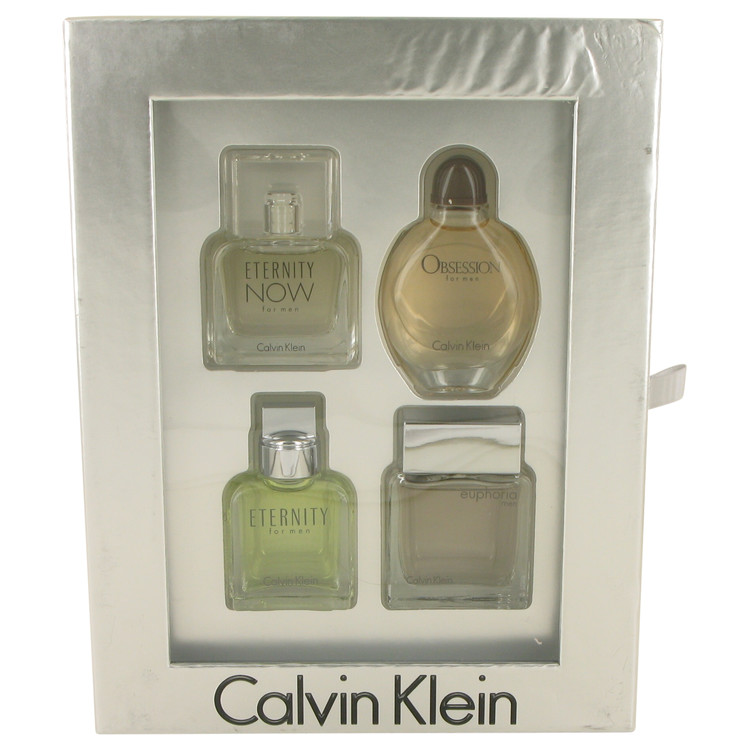 Obsession Gift Set -- Gift Set - Mini Travel Gift Set Includes Eternity, Obsession, Eternity Now and Euphoria, 1/2 oz size each for Men