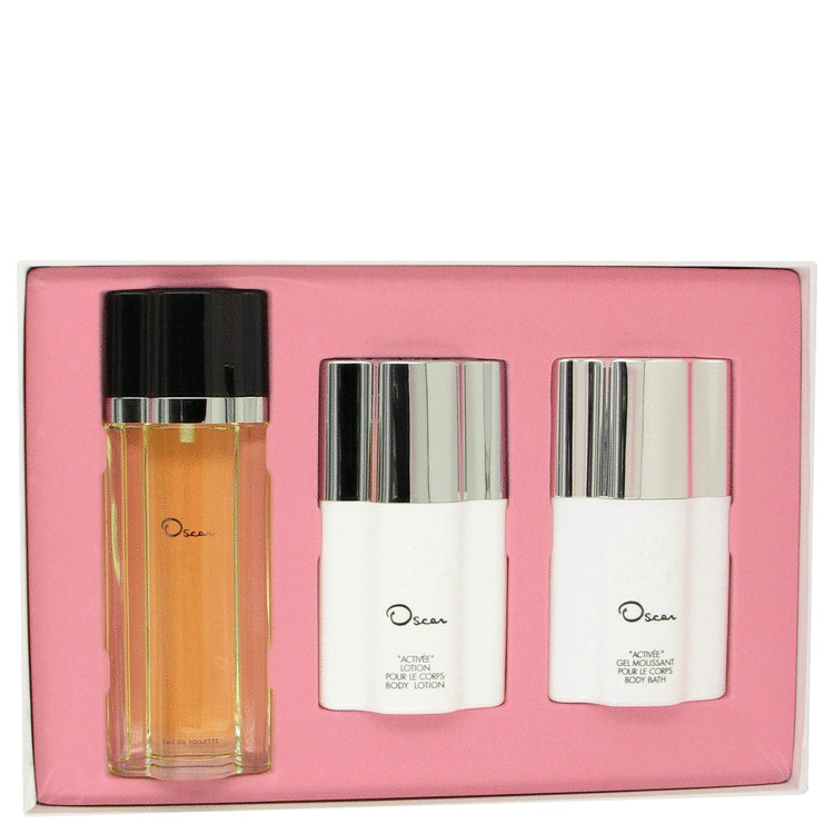 Oscar Gift Set -- Gift Set - 3.4 oz Eau De Toilette Spray + 4 oz Body Lotion + 4 oz Body Bath for Women