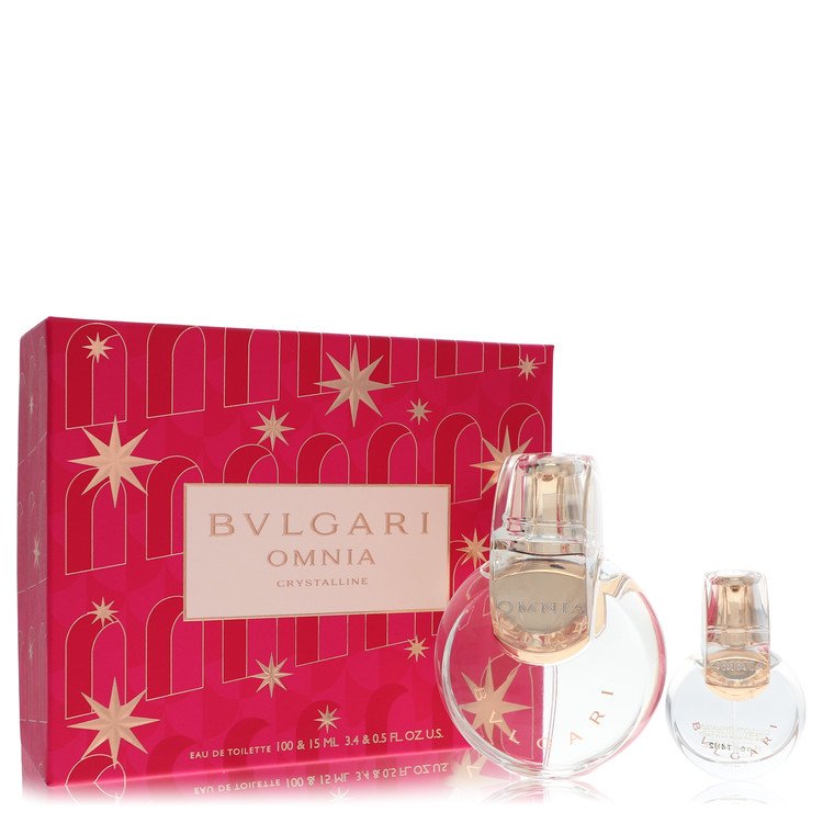 Omnia Crystalline for Women, Gift Set (3.3 oz EDT Spray + 0.5 oz Mini EDT Spray)