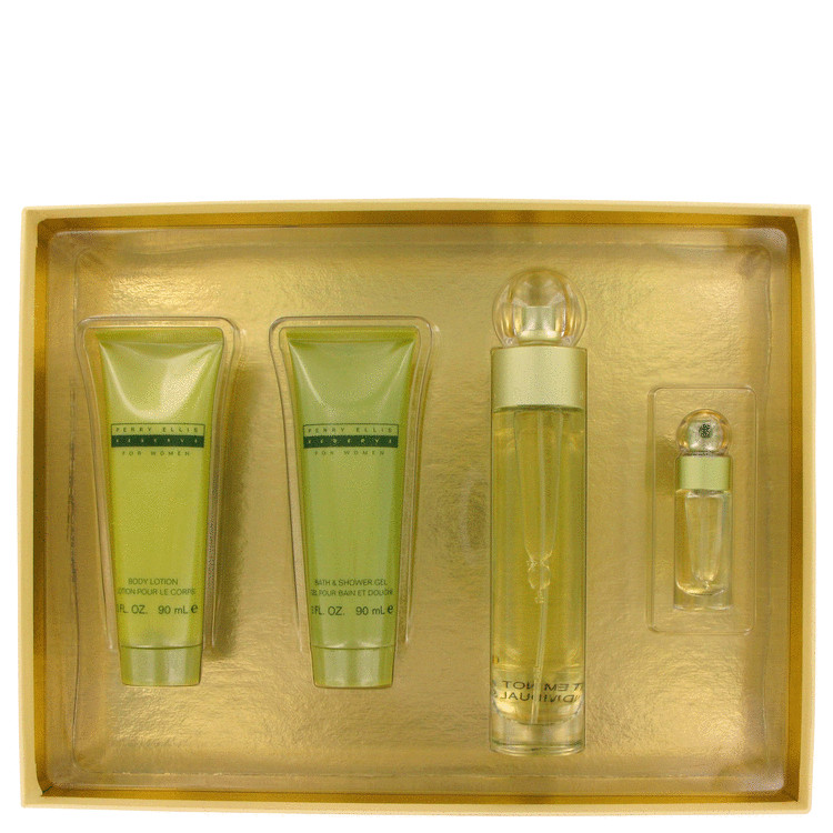 Perry Ellis Reserve for Women, Gift Set (3.4 oz EDP Spray + 3 oz Shower Gel + 3 oz Body Lotion + .25 oz Mini EDP Spray)