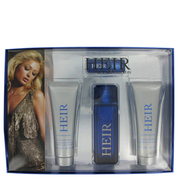 Paris Hilton Heir Gift Set -- Gift Set - 3.4 oz Eau De Toiltette Spray + 3 oz Shower Gel + 3 oz After Shave Balm + .25 oz Mini EDC for Men