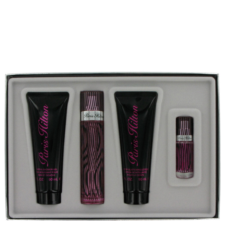 Paris Hilton Gift Set -- Gift Set - 1.7 oz Eau De Parfum Spray + 3 oz Body Lotion + 3 oz Shower Gel + .25 oz Mini EDP Spray for Women