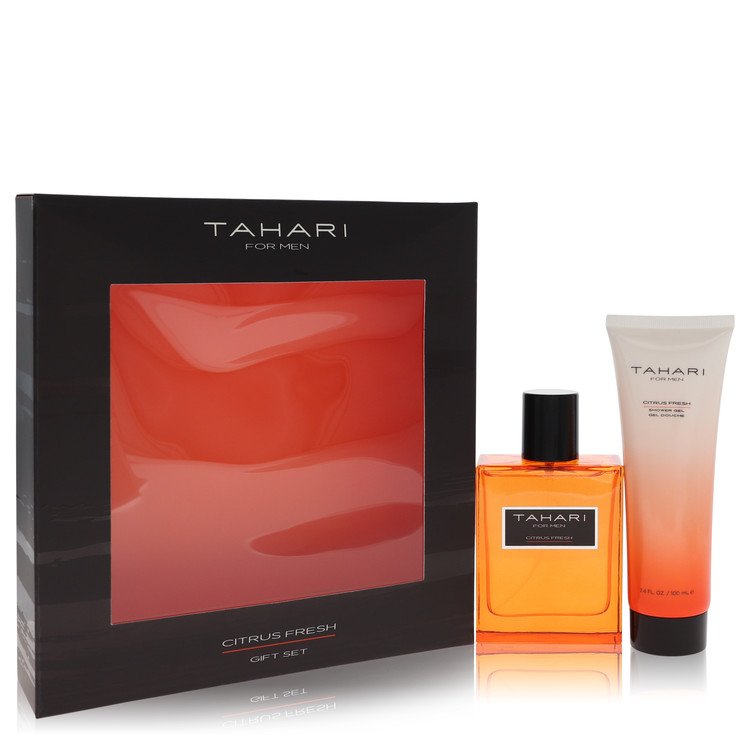 Tahari Citrus Fresh by Tahari Gift Set – 3.4 oz Eau De Toilette Spray + 3.4 oz Shower Gel — For Men