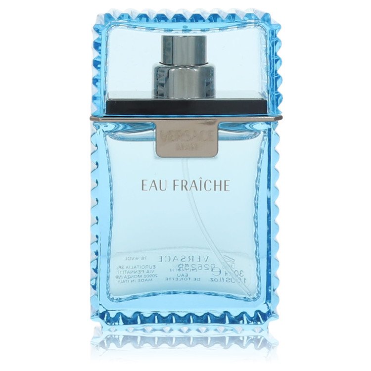 Authentic Versace Man Eau Fraiche Eau De Toilette Spray (Blue unboxed) 1 oz Outlet Batch Verified Bottle