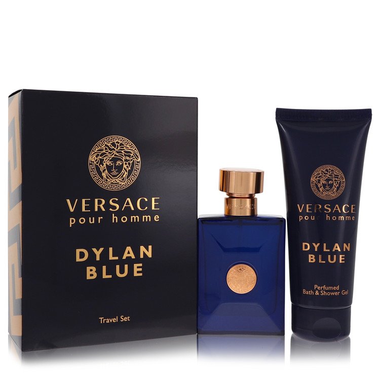 Image Of     Versace Pour Homme Dylan Blue by Versace Men Gift Set -- 2 piece Travel Set includes 1.7 oz Eau de Toilette Spray + 3.4 oz Shower Gel   