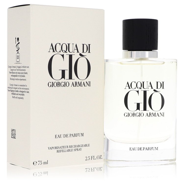 Acqua Di Gio Cologne by Giorgio Armani 75 ml Eau De Parfum Refillable Spray