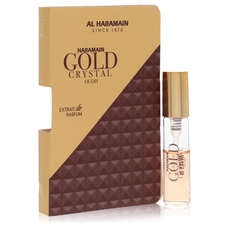 Al Haramain Gold Crystal Oudh Cologne by Al Haramain Cologne 0.5 Oz Vial (sample)