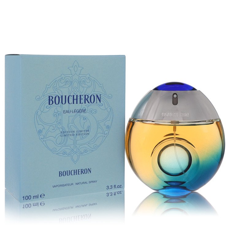 Boucheron Eau Legere Perfume 3.3 oz EDT Spray (Blue Bottle, Bergamote, Genet, Narcisse, Musc) for Women