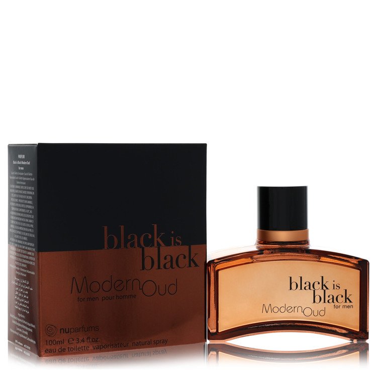 Black Is Black Modern Oud Cologne by Nu Parfums Cologne 3.4 Oz Eau De Toilette Spray
