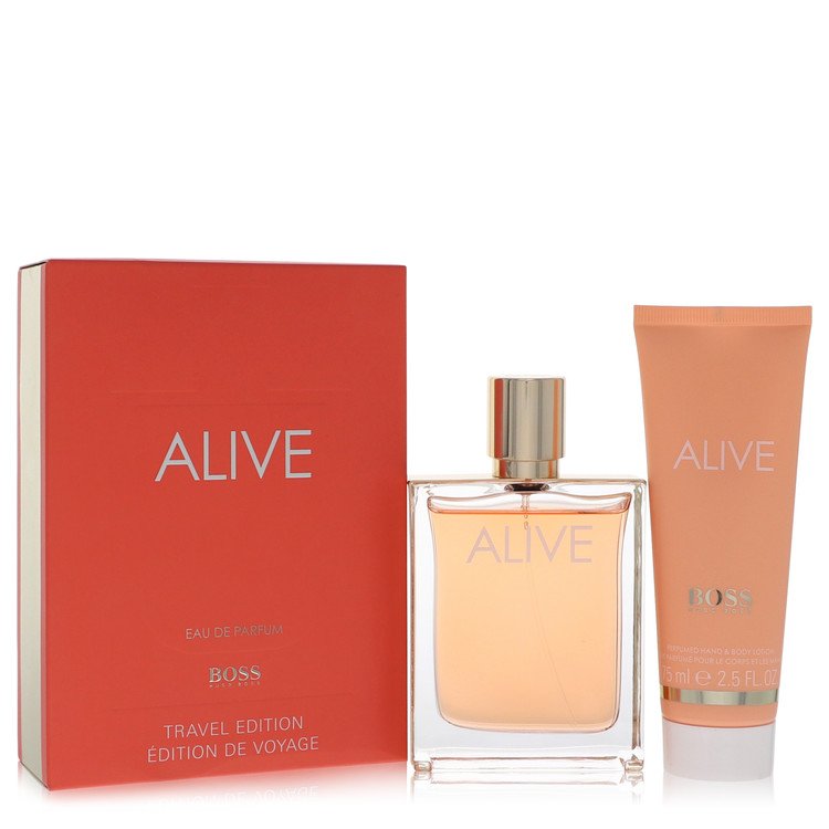 Boss Alive Perfume by Hugo Boss -- Gift Set - 2.7 oz Eau De Parfum Spray + 2.5 oz Hand and Body Lotion