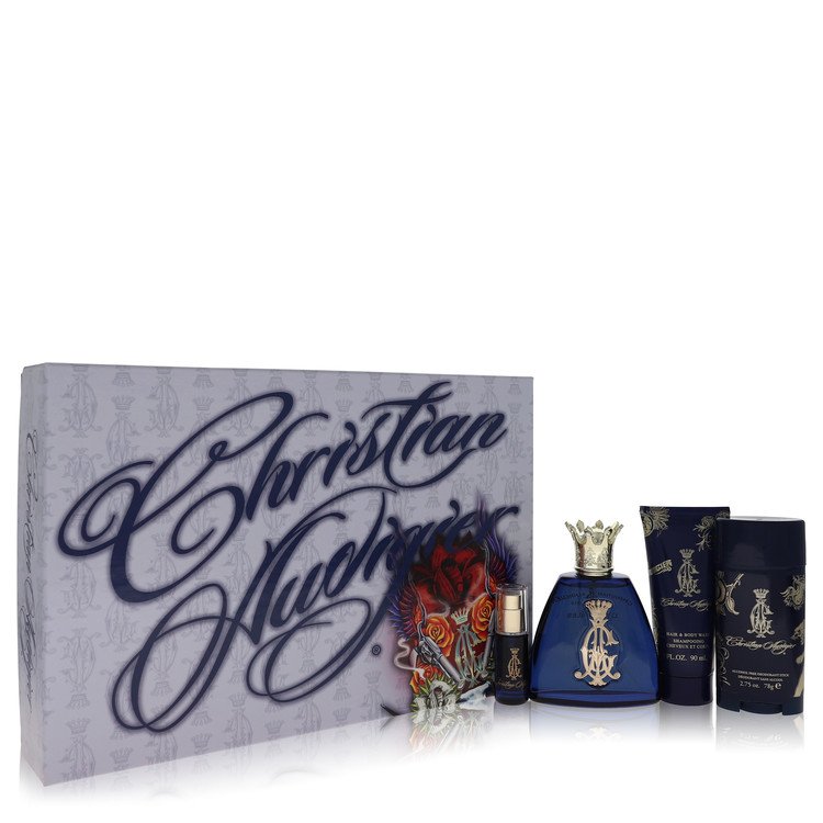 Christian Audigier Cologne Gift Set - 3.4 oz Eau De Toilette Spray + .25 oz MIN EDT + 3 oz Body Wash + 2.75 Deodorant Stick Guatemala