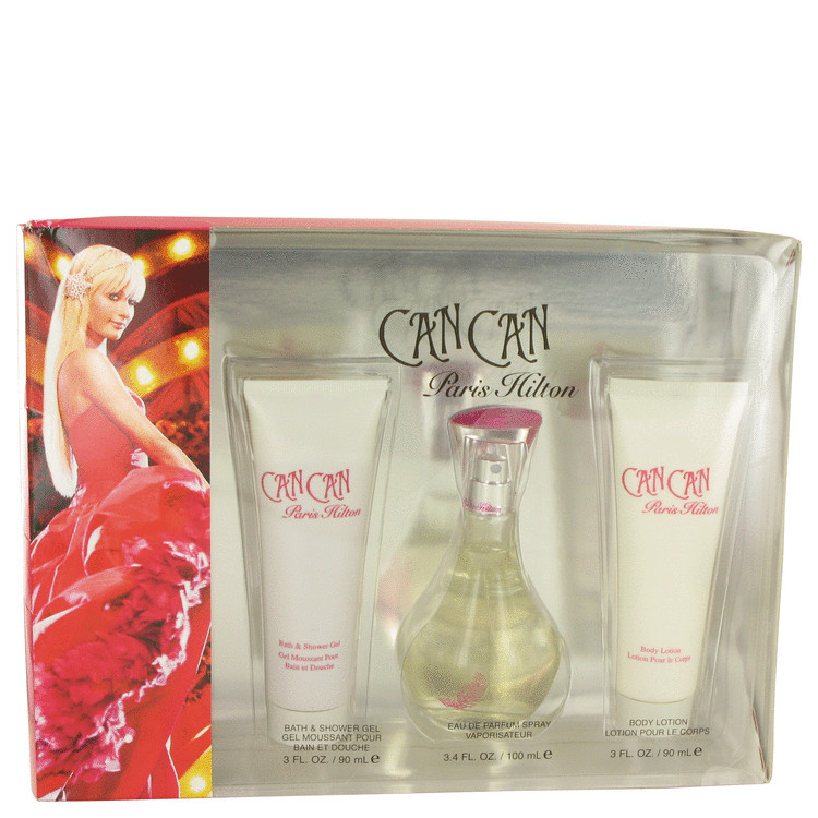 Can Can for Women, Gift Set (3.4 oz EDP Spray + 3 oz Body Lotion + 3 oz Shower Gel)