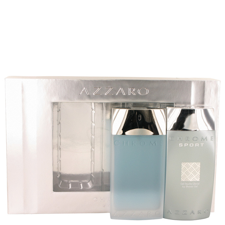 Chrome Sport for Men, Gift Set (3.4 oz EDT Spray + 6.7 oz Icy Shower Gel)