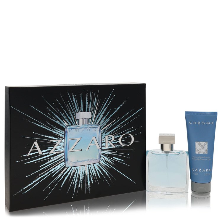 Chrome Cologne by Azzaro Cologne -- Gift Set - 1.7 oz Eau De Toilette Spray + 2.5 oz All Over Shampoo