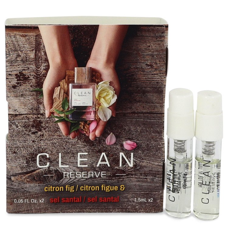 Clean Reserve Citron Fig Perfume by Clean 0.05 oz Vial Set Includes Citron Fig and Sel Santal