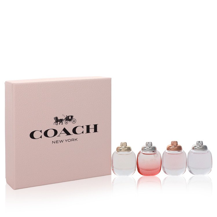Coach Perfume by Coach -- Gift Set - Coach .15 oz Mini EDP Spray + Coach .15 oz Mini EDT Spray + Coach Floral .15 oz Mini EDP + Coach Floral Blush .15 oz Mini EDP