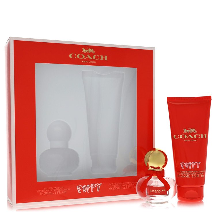 Coach Poppy Perfume by Coach Perfume -- Gift Set - 1 oz Eau De Parfum Spray + 3.3 oz Body Lotion