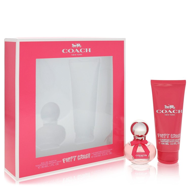 Coach Poppy Crush Perfume by Coach Perfume -- Gift Set - 1 oz Eau De Parfum Spray + 3.3 oz Body Lotion