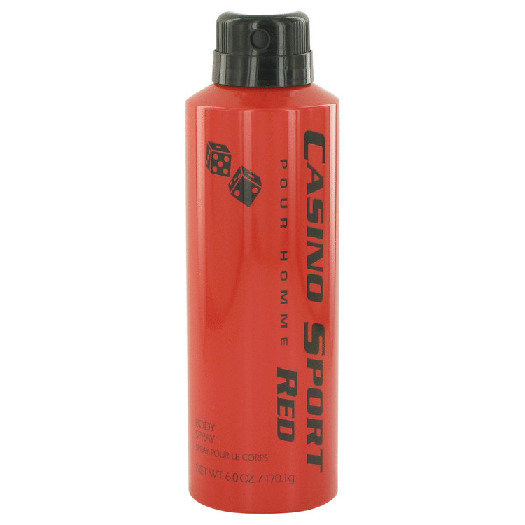 Casino Sport Red Cologne by Casino Perfumes 6 oz Body Spray (No Cap)