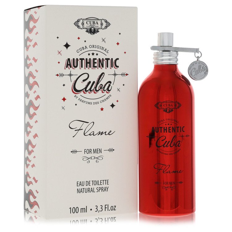 Cuba Authentic Flame Cologne by Fragluxe Cologne 3.3 Oz Eau De Toilette Spray