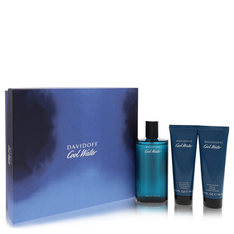 Cool Water Cologne by Davidoff Cologne -- Gift Set - 4.2 oz Eau De Toilette Spray + 2.5 oz After Shave Balm + 2.5 oz Shower Gel