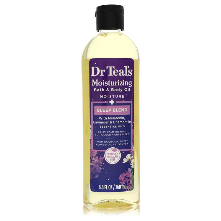 Dr Teal's Moisturizing Bath & Body Oil Sleep Blend Perfume by Dr Teal's 8.8 oz Bath & Body Oil with Melatonin, Lavender & Chamomile