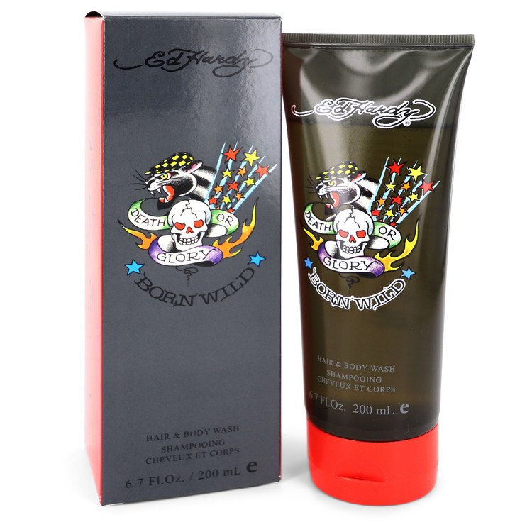 Ed Hardy Born Wild Cologne by Christian Audigier 6.7 oz Shower Gel