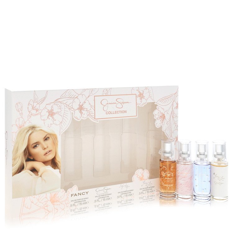 Fancy Perfume by Jessica Simpson Perfume -- Gift Set - Mini Set Collection  0.5oz  Fancy EDP Spray +0.05oz Signature EDP Spray +0.05oz I Fancy You EDP Spray+ 0.05oz Fancy Love EDP Spray